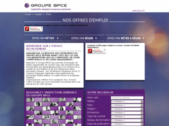 recrutement.bpce.fr website preview