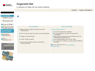 sogecartenet.fr website preview