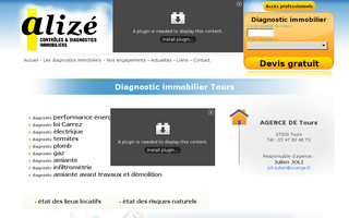 tours.diagnostic-alize.fr website preview