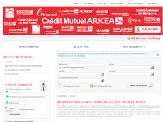 recrutement.arkea.com website preview