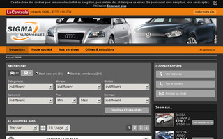sigma-automobiles87.com website preview