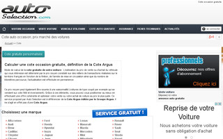 cote.auto-selection.com website preview