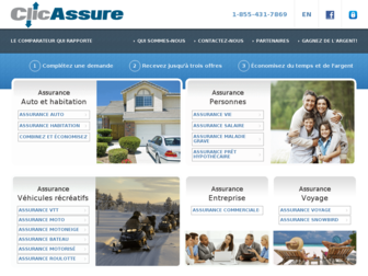 clicassure.com website preview