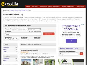 immobilier-tours.evrovilla.com website preview