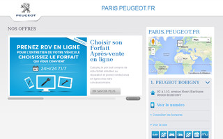 paris.peugeot.fr website preview