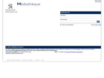 mediatheque.peugeot.com website preview