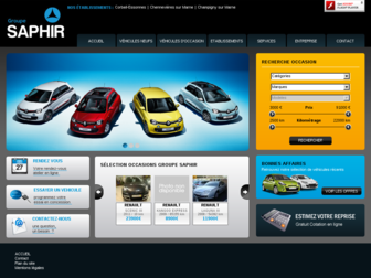 autosaphir.fr website preview