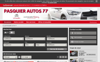 pasquierautos77.com website preview