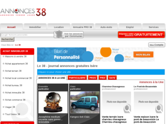 annonces38.fr website preview