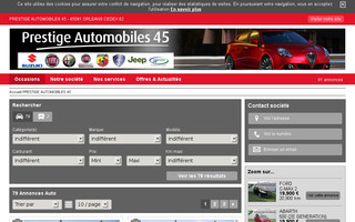 prestigeautomobiles45-orleans.com website preview