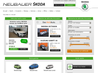 neubauer-skoda.fr website preview