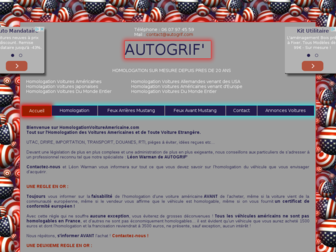 homologationvoitureamericaine.com website preview