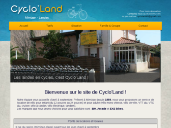 cycloland40.fr website preview