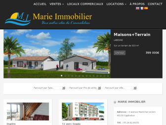 marie-immobilier.com website preview