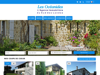 oceanides-immobilier.com website preview