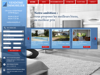 vendomeimmobilier.fr website preview