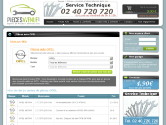 opel.piecesavenue.com website preview