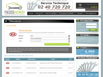 kia.piecesavenue.com website preview