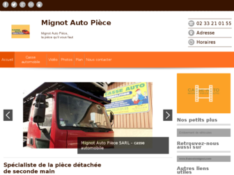 mignotautopiece.fr website preview