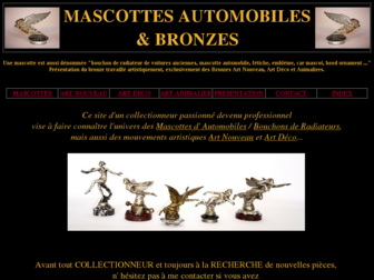 mascottes-automobiles-bronzes.com website preview