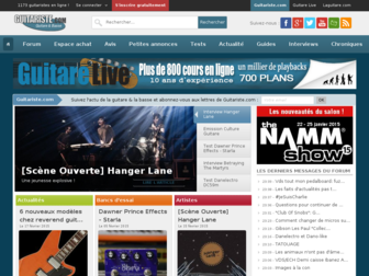 guitariste.com website preview