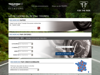 triumph-occasion.fr website preview