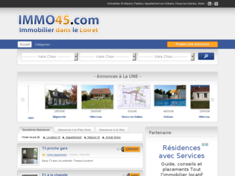 immo45.com website preview