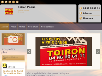 toiron-pneus-ales.com website preview