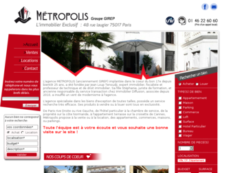 metropolis-paris.fr website preview