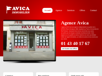 avica-immobilier.com website preview