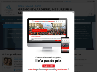 gremont-associes-paris.notaires.fr website preview