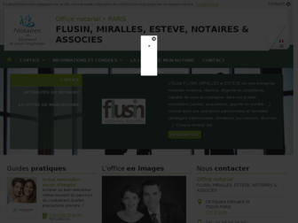 flusin.notaires.fr website preview