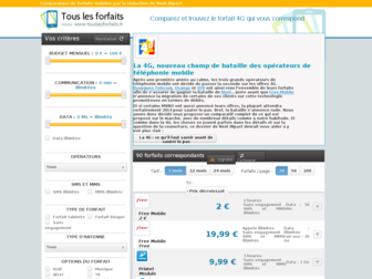 comparerla4g.fr website preview