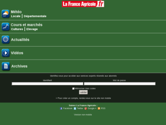 mobile.lafranceagricole.fr website preview