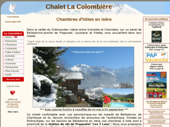chalet.lacolombiere.free.fr website preview
