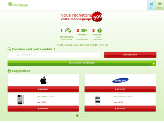 m.love2recycle.fr website preview