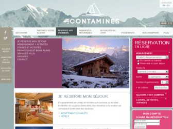 reservation.lescontamines.com website preview