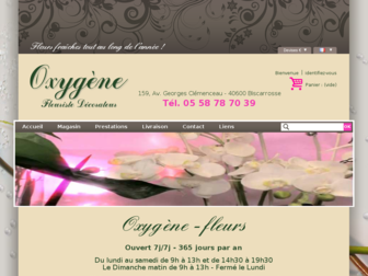 oxygene-fleurs.com website preview