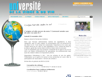 universitevignevin.fr website preview