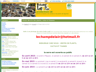 lechampdelair.eklablog.com website preview