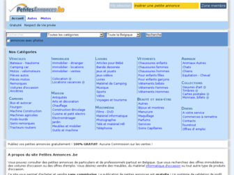 petitesannonces.be website preview