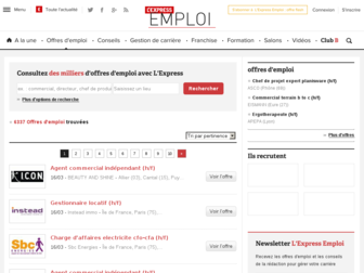 emploi.lexpress.fr website preview