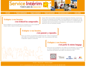 serviceinterim.fr website preview
