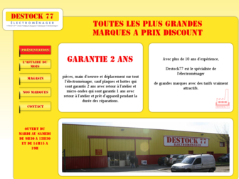 destock77.fr website preview