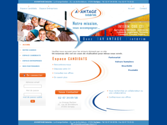 avantageinterim.fr website preview