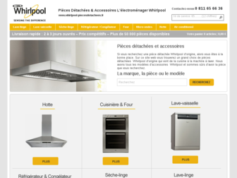 whirlpool-piecesdetachees.fr website preview