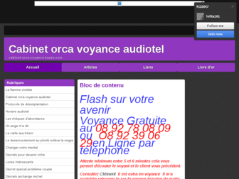 cabinet-orca-voyance.kazeo.com website preview