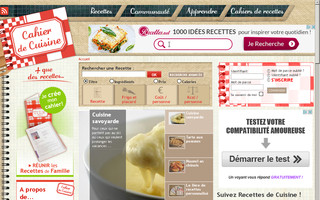 cahierdecuisine.com website preview