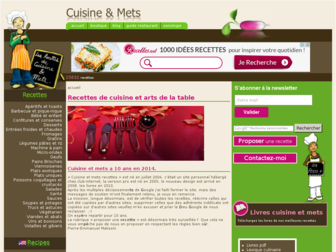 cuisine-et-mets.com website preview