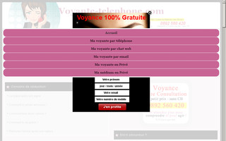 voyante-telephone.com website preview
